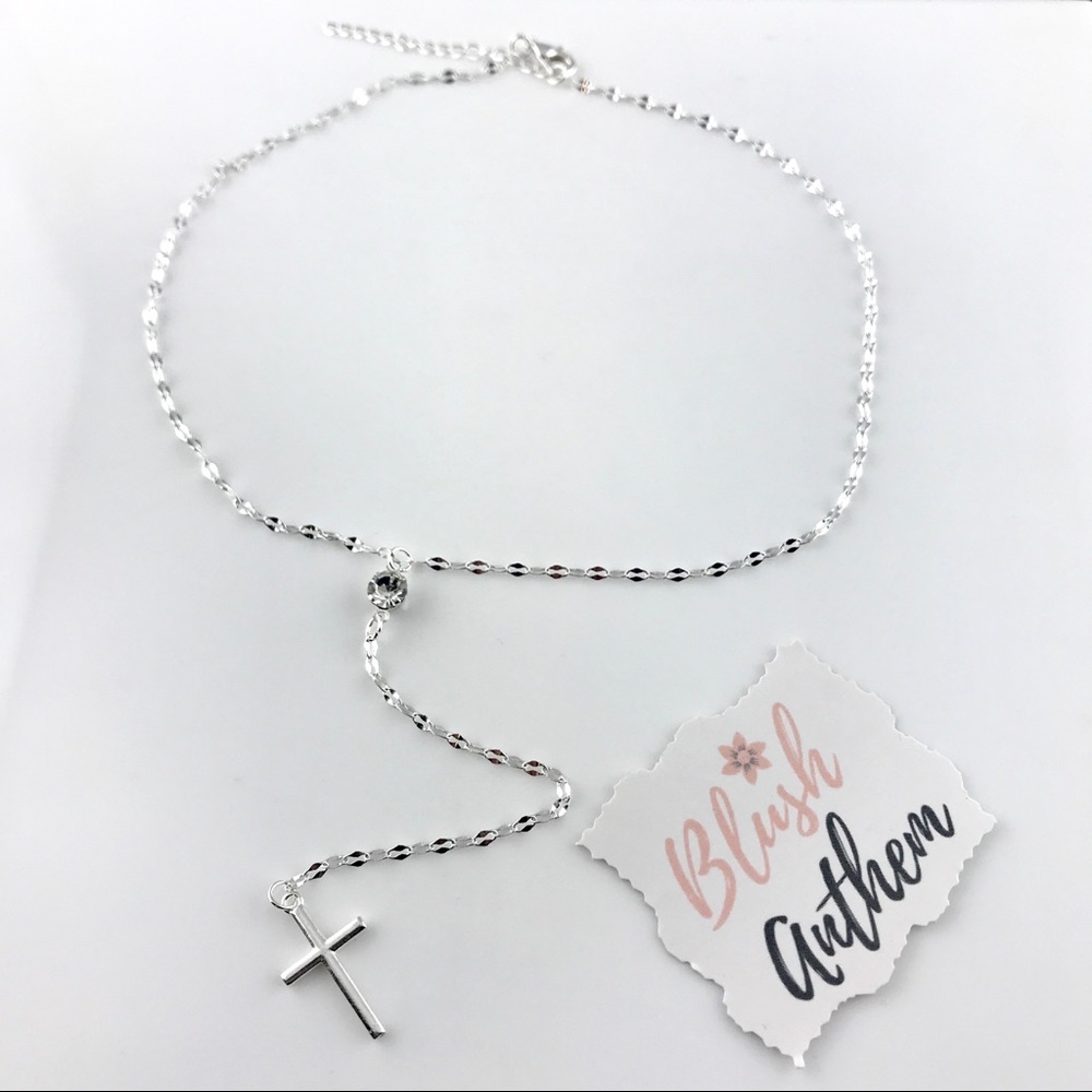 3 for $25 cross with cz tassel necklace - Picture 8 of 8